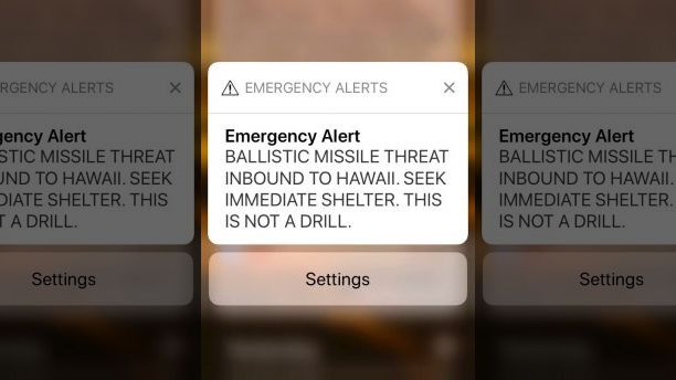 Hawaii Sends Out False Missile Threat