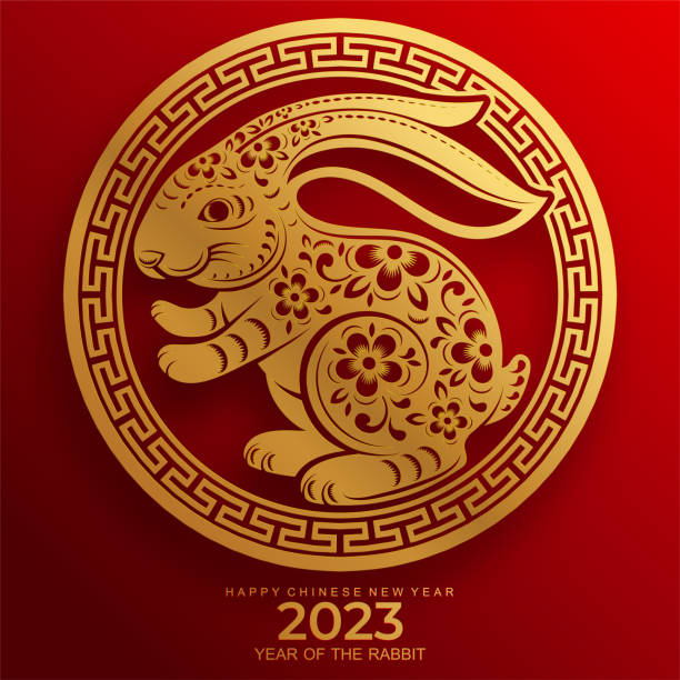 Happy+chinese+new+year+2023+year+of+the+rabbit+zodiac+sign%2C+gong+xi+fa+cai+with+flower%2Clantern%2Casian+elements+gold+paper+cut+style+on+color+Background.+%28Translation+%3A+Happy+new+year%2C+rabbit+year%29