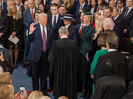 Trump at the inaguration.